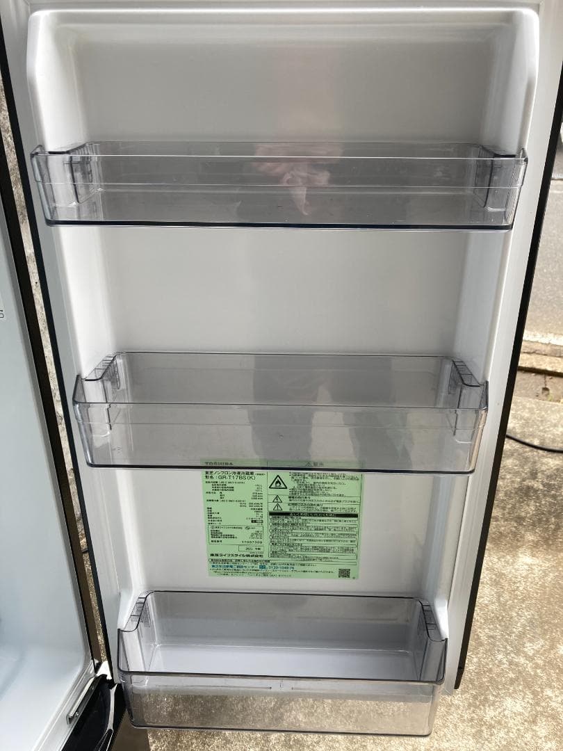 22年製 TOSHIBA GR-T17BS 東芝 冷蔵庫 170L 中古動作品