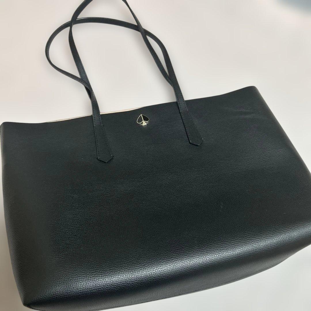 極美品　ブラックオールレザー　トートバッグ