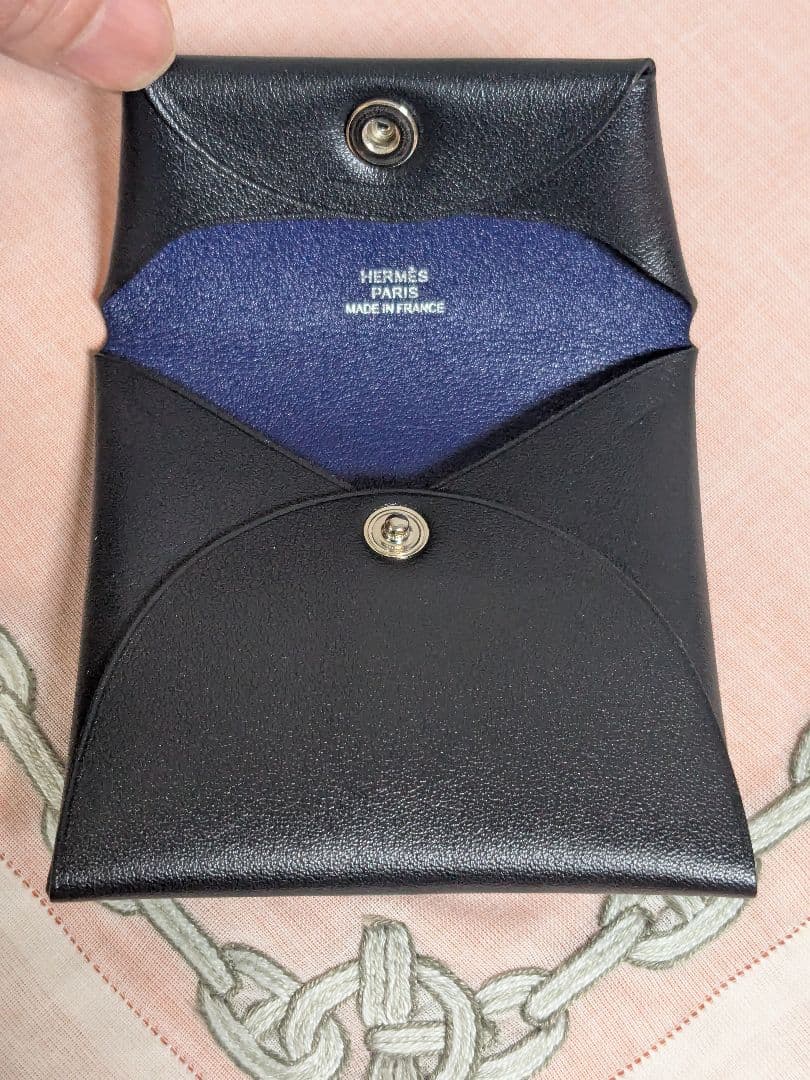 エルメス バスティア 本物✨️とても綺麗✨️キャバンとブルーのレアなバイカラー