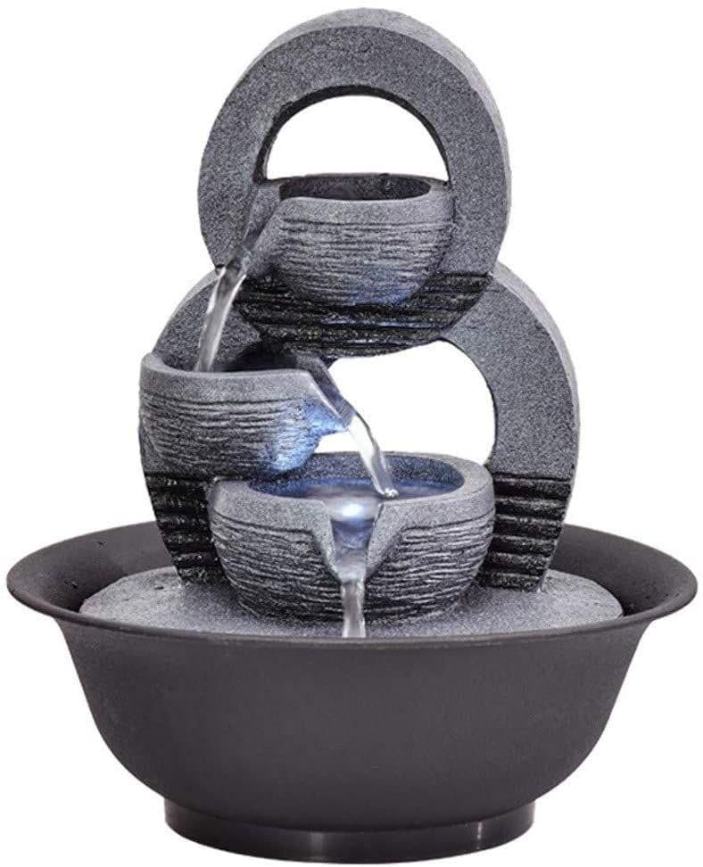 インテリア卓上噴水 シンプルな樹脂卓上噴水噴水装飾屋内噴水ホー置物風水 室内噴水