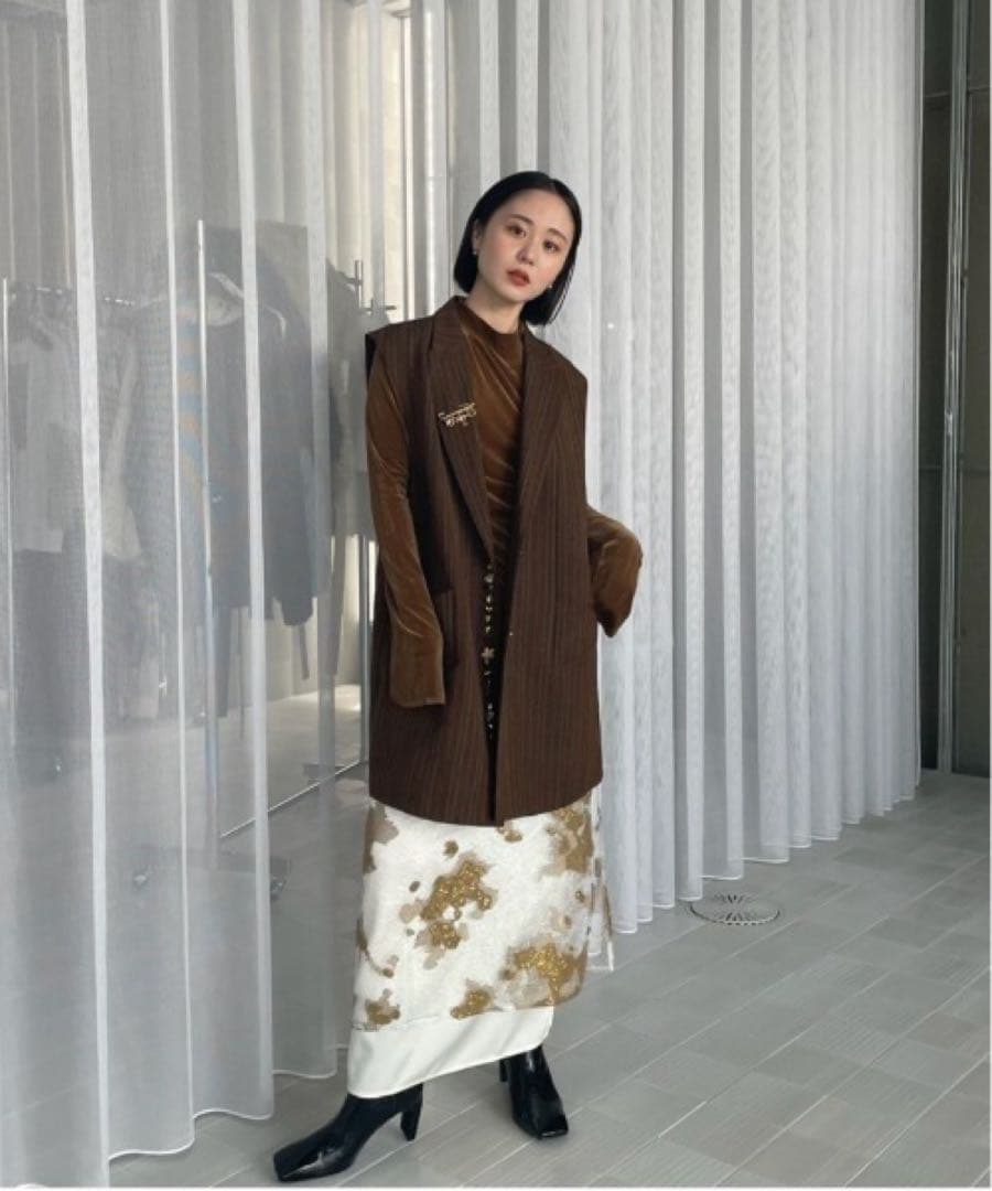 トップス Ameri UND MANY MOTIF BUTTON VEST