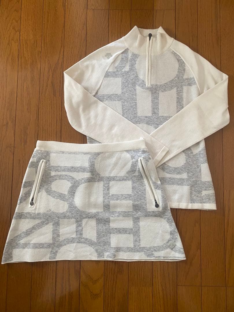 デサントゴルフ レディースウェア セットアップ ホワイト/グレー