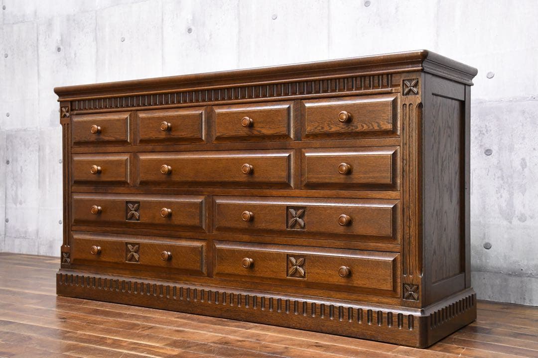 EGK49 和光 カントリーオーク C-03 リビングチェスト ワイドチェスト