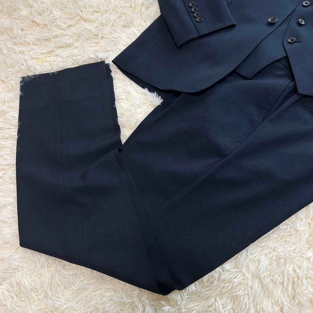 3ピース AB6 SUIT SELECT セットアップスーツ ネイビー