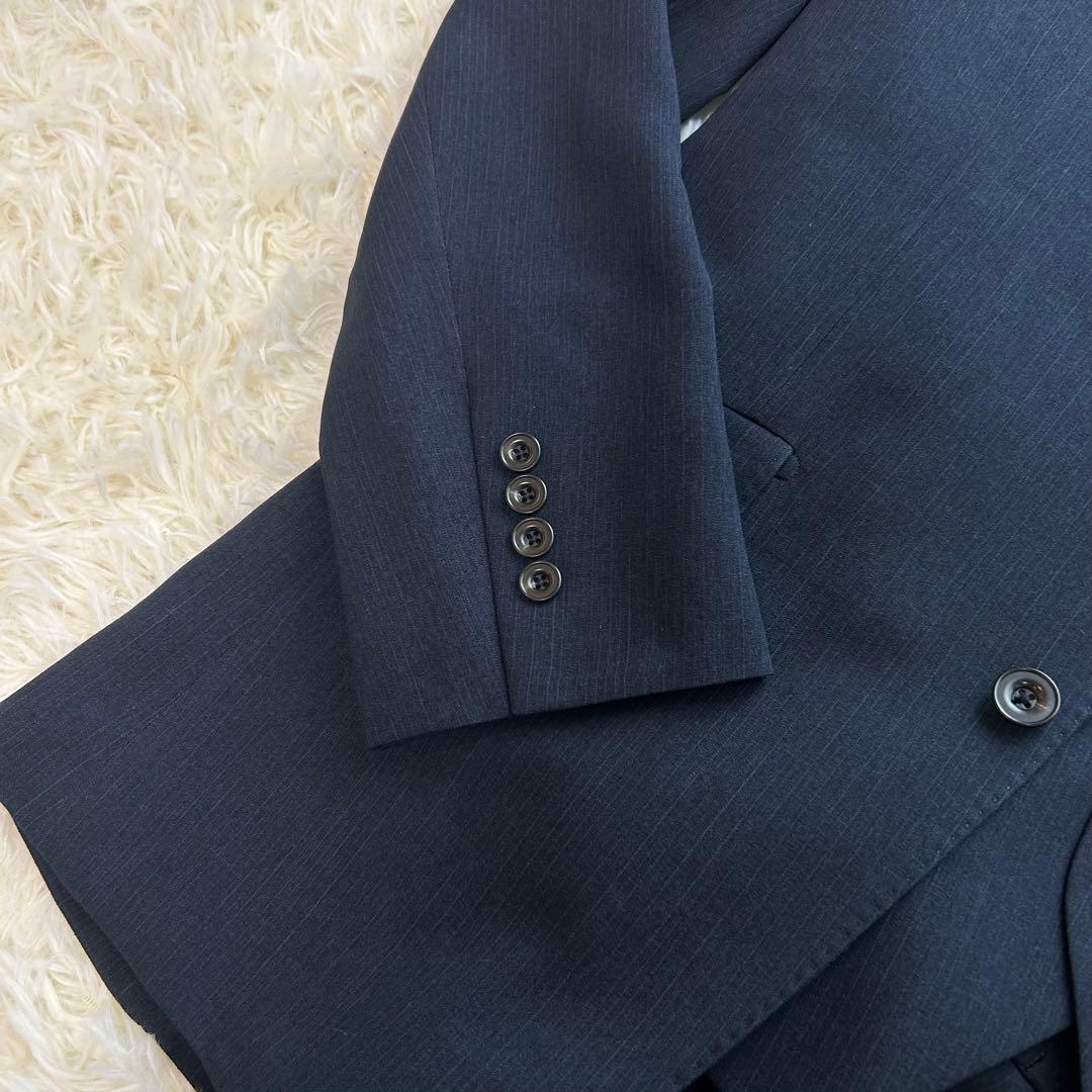 3ピース AB6 SUIT SELECT セットアップスーツ ネイビー