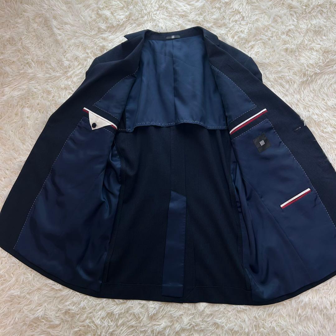 3ピース AB6 SUIT SELECT セットアップスーツ ネイビー