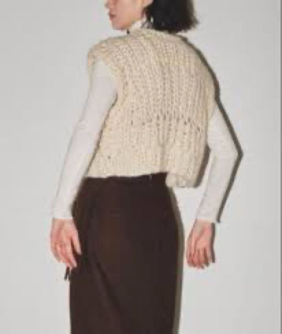 新品　TODAYFUL チャンキーハンドニットベスト F 23AW ローゲージ