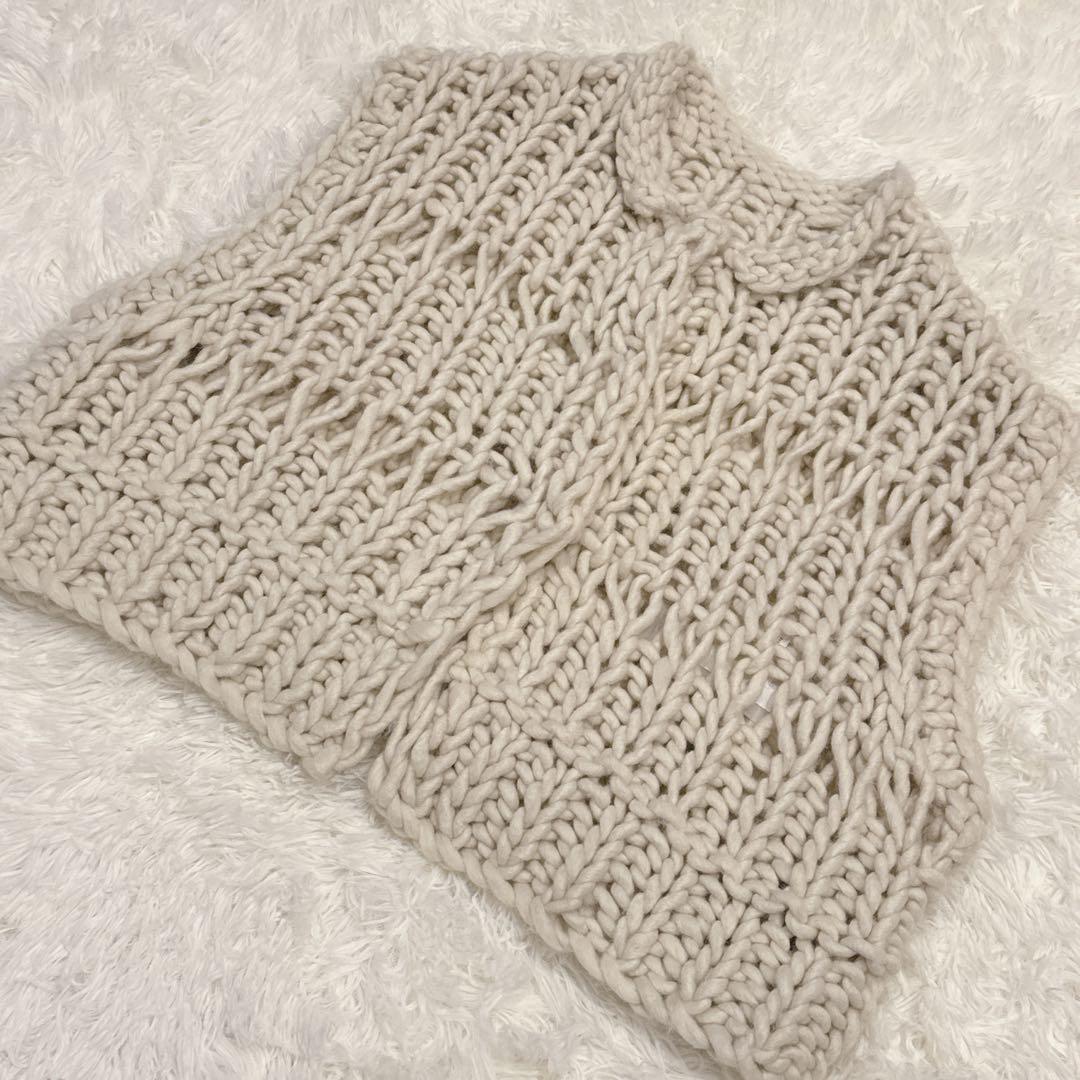 新品　TODAYFUL チャンキーハンドニットベスト F 23AW ローゲージ