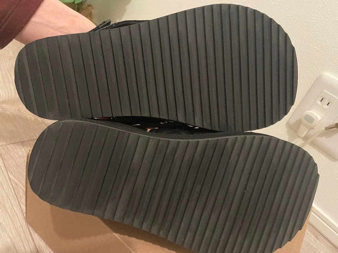 【Racbaki】クロッグシューズ ダブルベルト キルティング Mサイズ