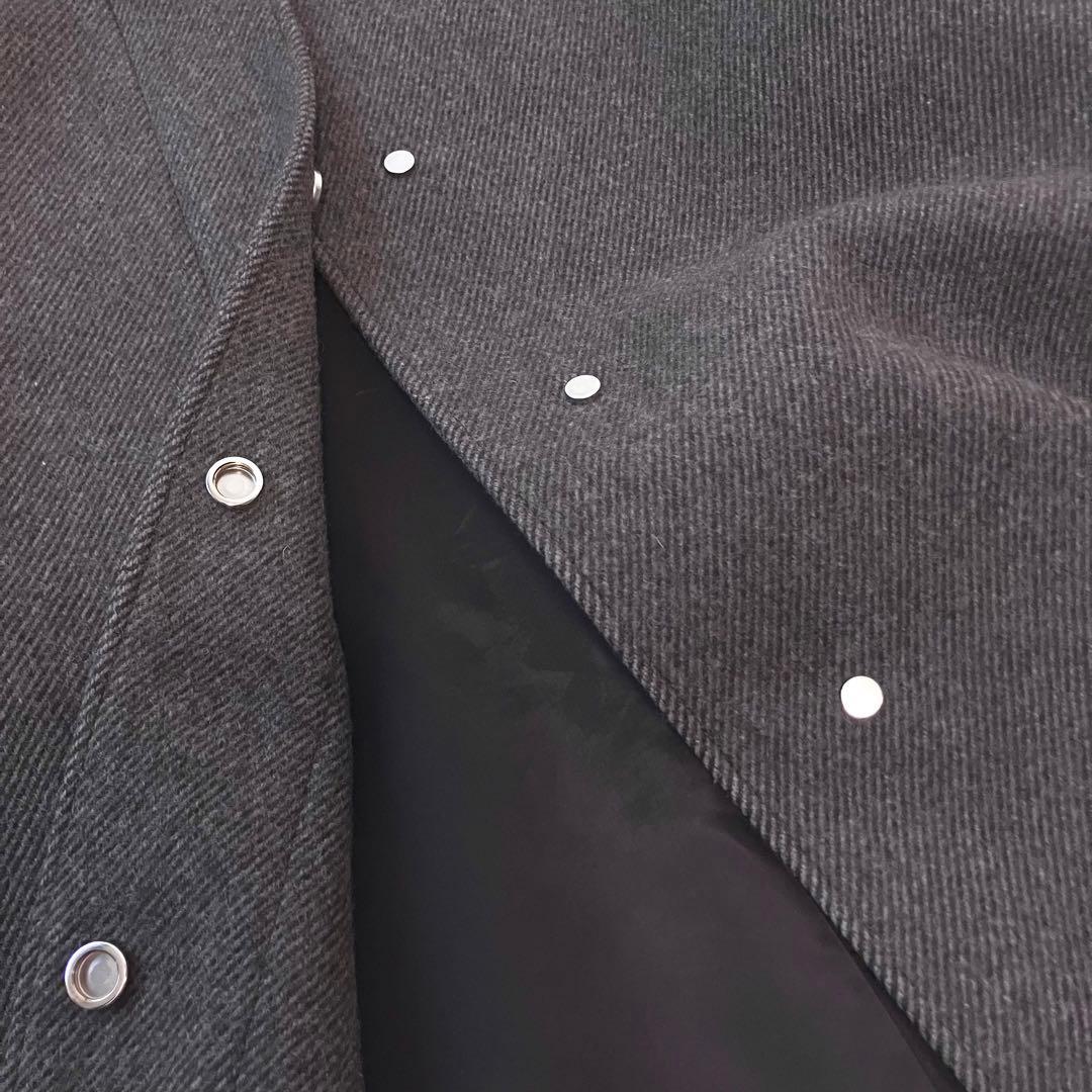 極美品 ユナイテッドアローズ スタンドカラーコート 定価4.6万円 ウール 茶色