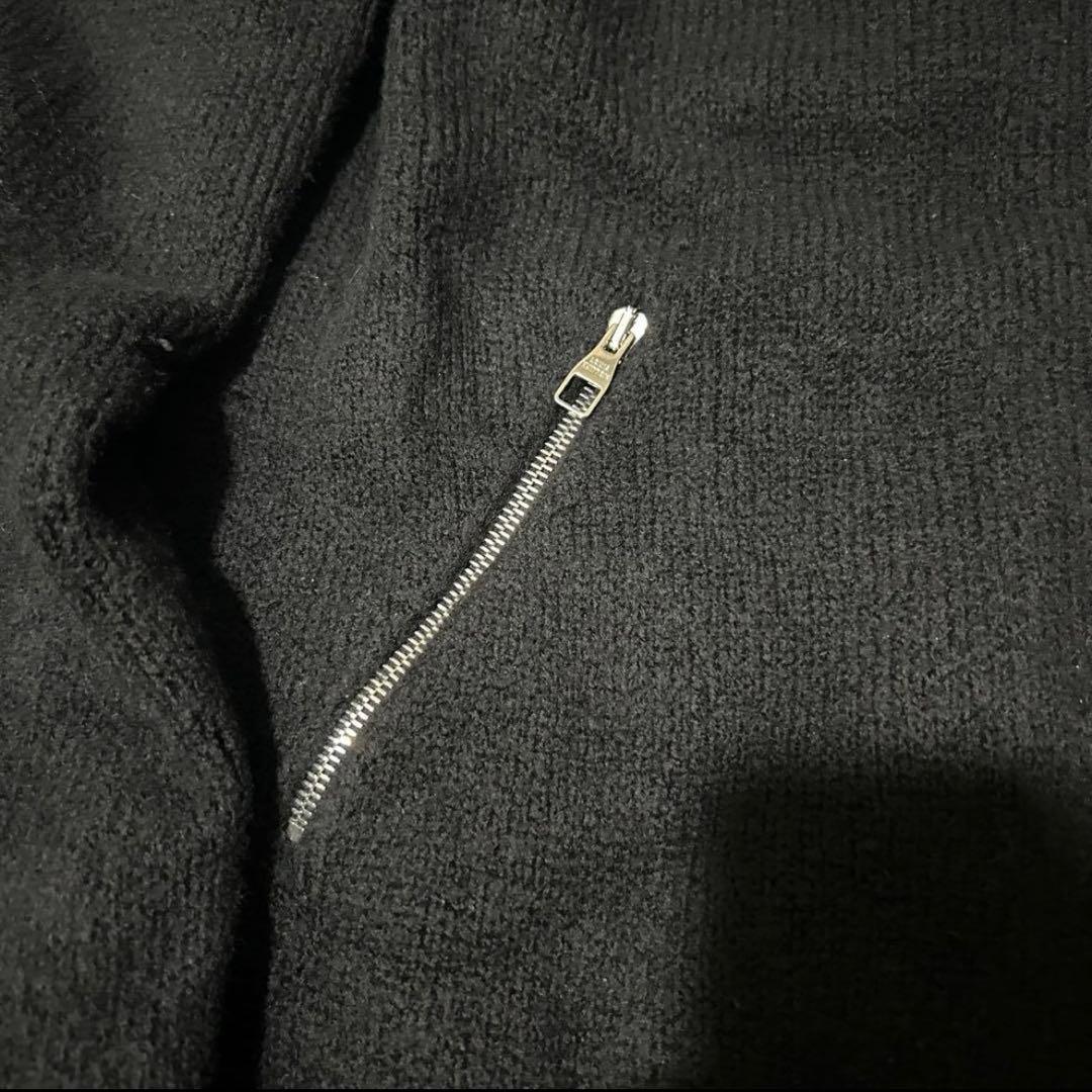 極美品 ルイヴィトン ドライバーズニット フルジップ ウールニット ブラック L