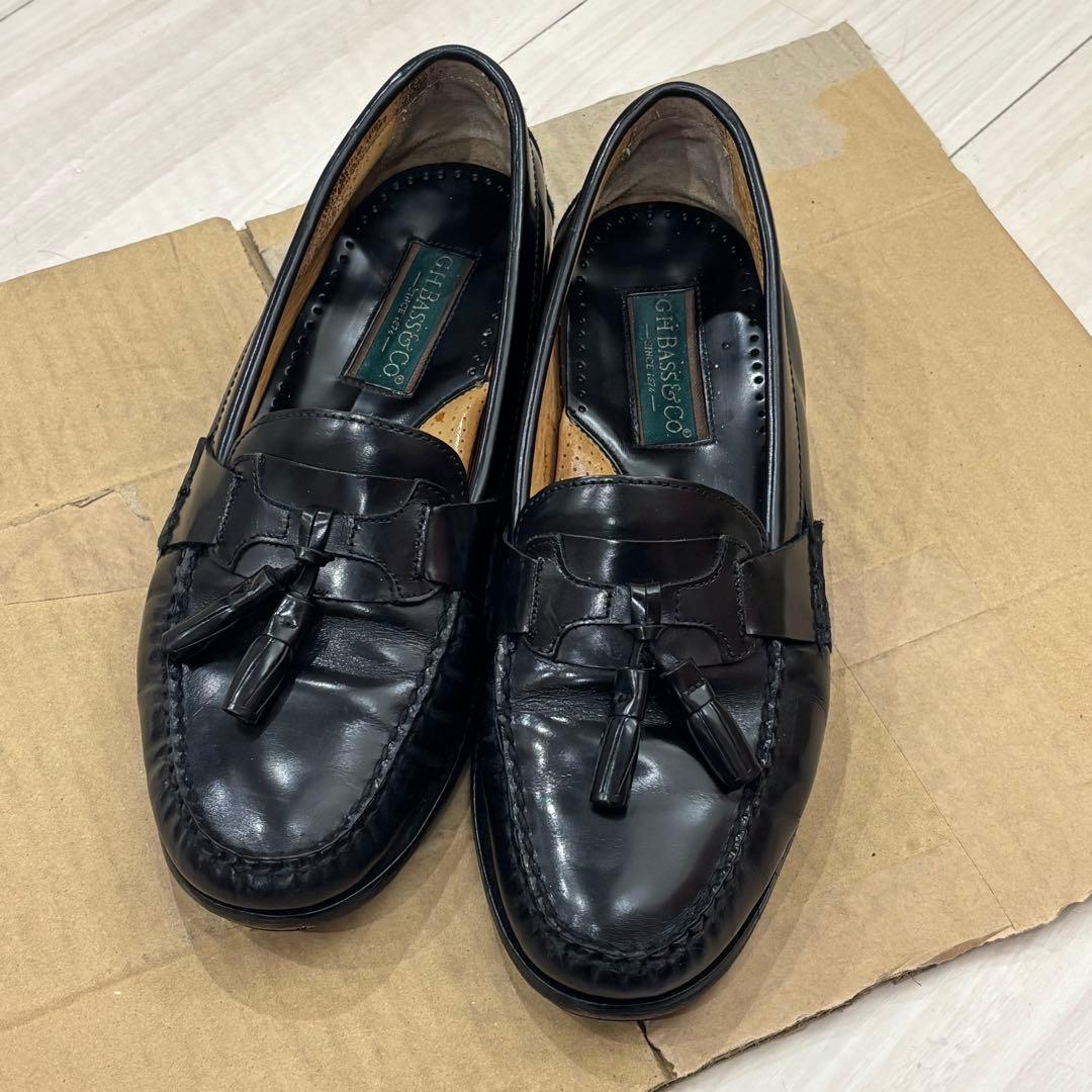 G.H.BASS タッセルローファー Vibramソールに張り替え済み 黒