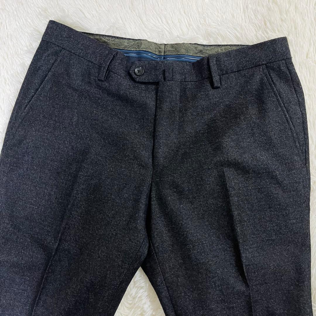 美品 ムッシュニコル エクストラ×ルイジボット シルク混 スーツ グレー 46