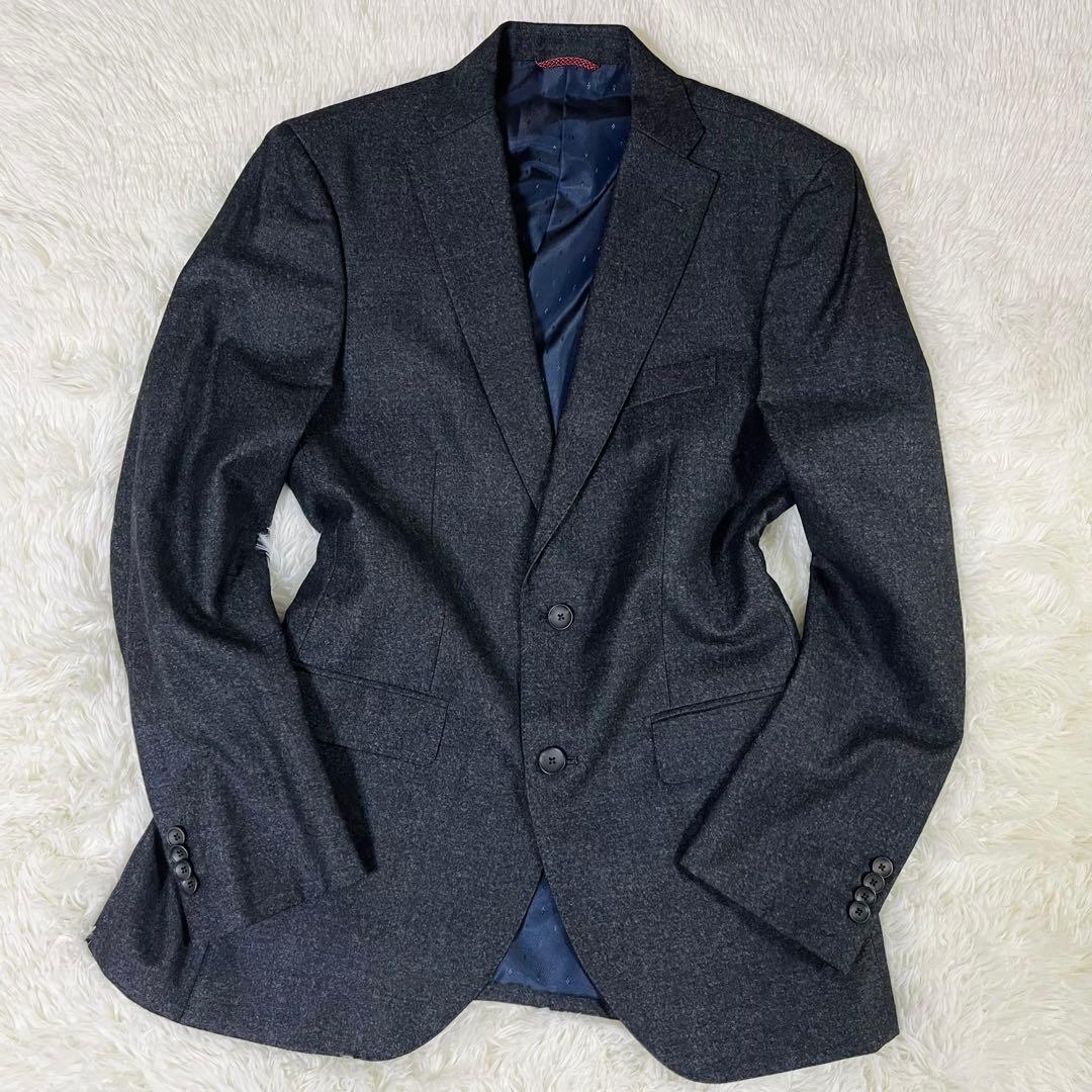 美品 ムッシュニコル エクストラ×ルイジボット シルク混 スーツ グレー 46