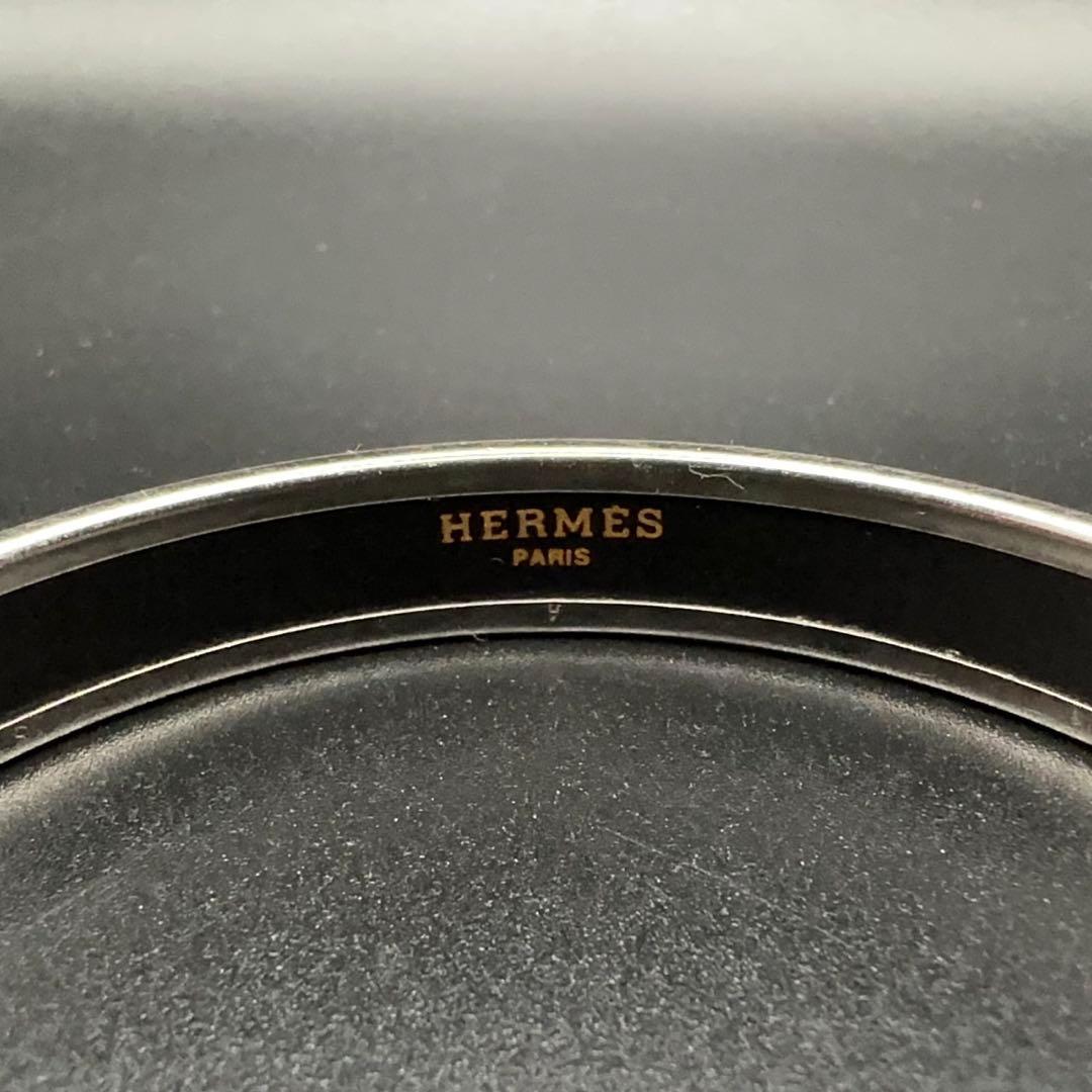 極美品✨　エルメス　バングル　エマイユ　七宝焼　シルバー　884