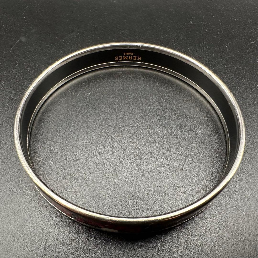 極美品✨　エルメス　バングル　エマイユ　七宝焼　シルバー　884