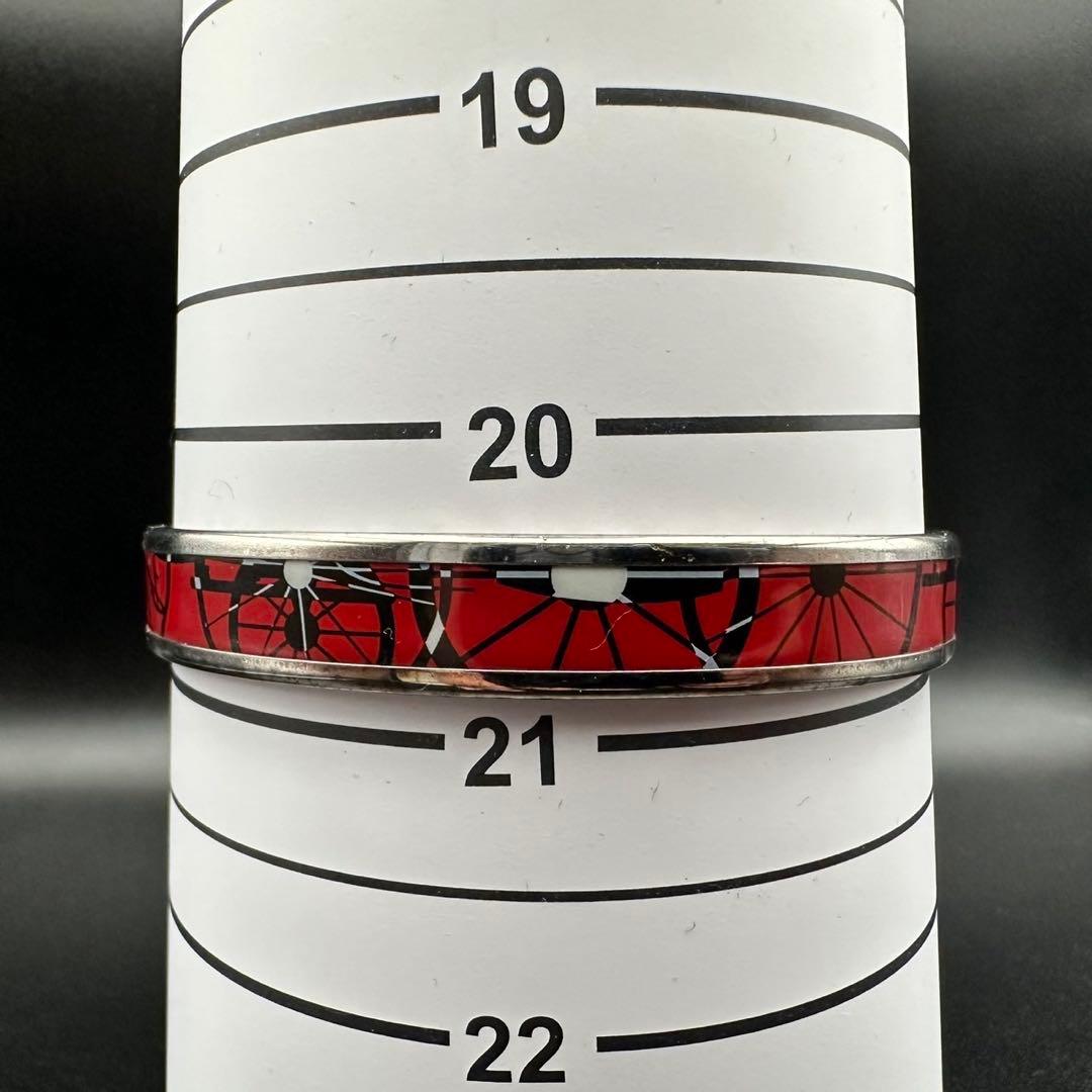 極美品✨　エルメス　バングル　エマイユ　七宝焼　シルバー　884