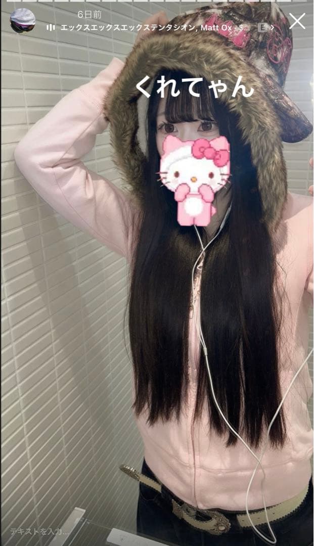 OLDGAP ファー付きジップパーカー ピンク　00's 平成ギャル　グランジ