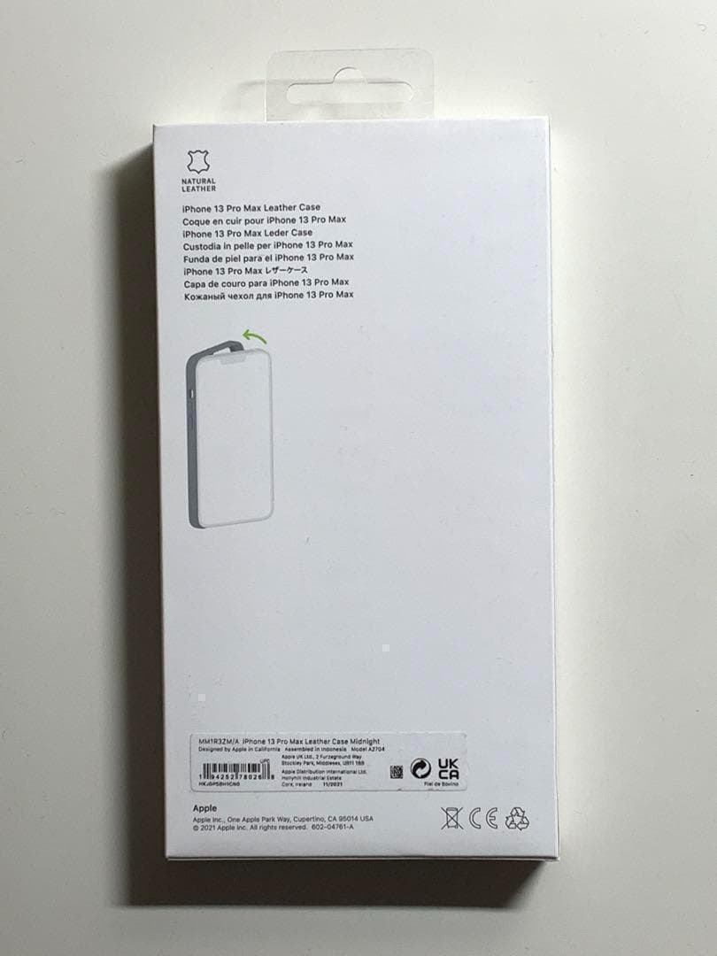 【新品】純正 iPhone 13 Pro Maxレザーケース・ミッドナイト①