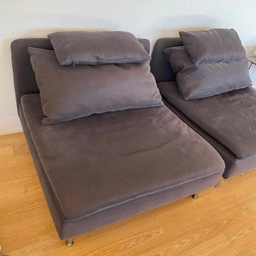 【引取限定】IKEA ソファ　ソーデルハムン　１人掛け×２つセット　ダークグレー