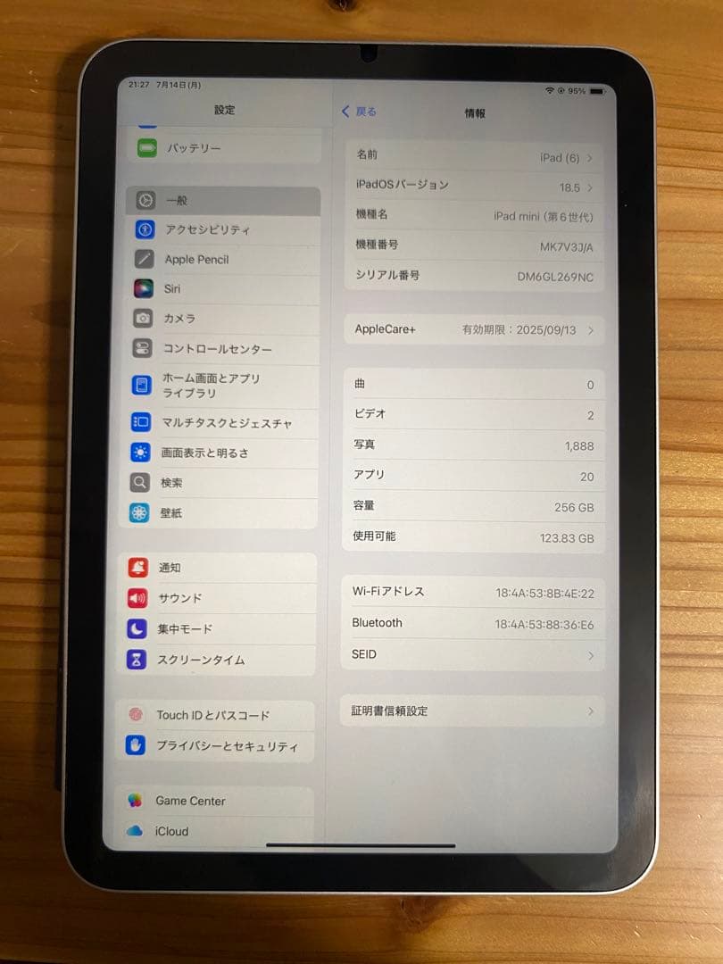 iPad mini (第6世代) スターライト 256GB Wi-Fiモデル