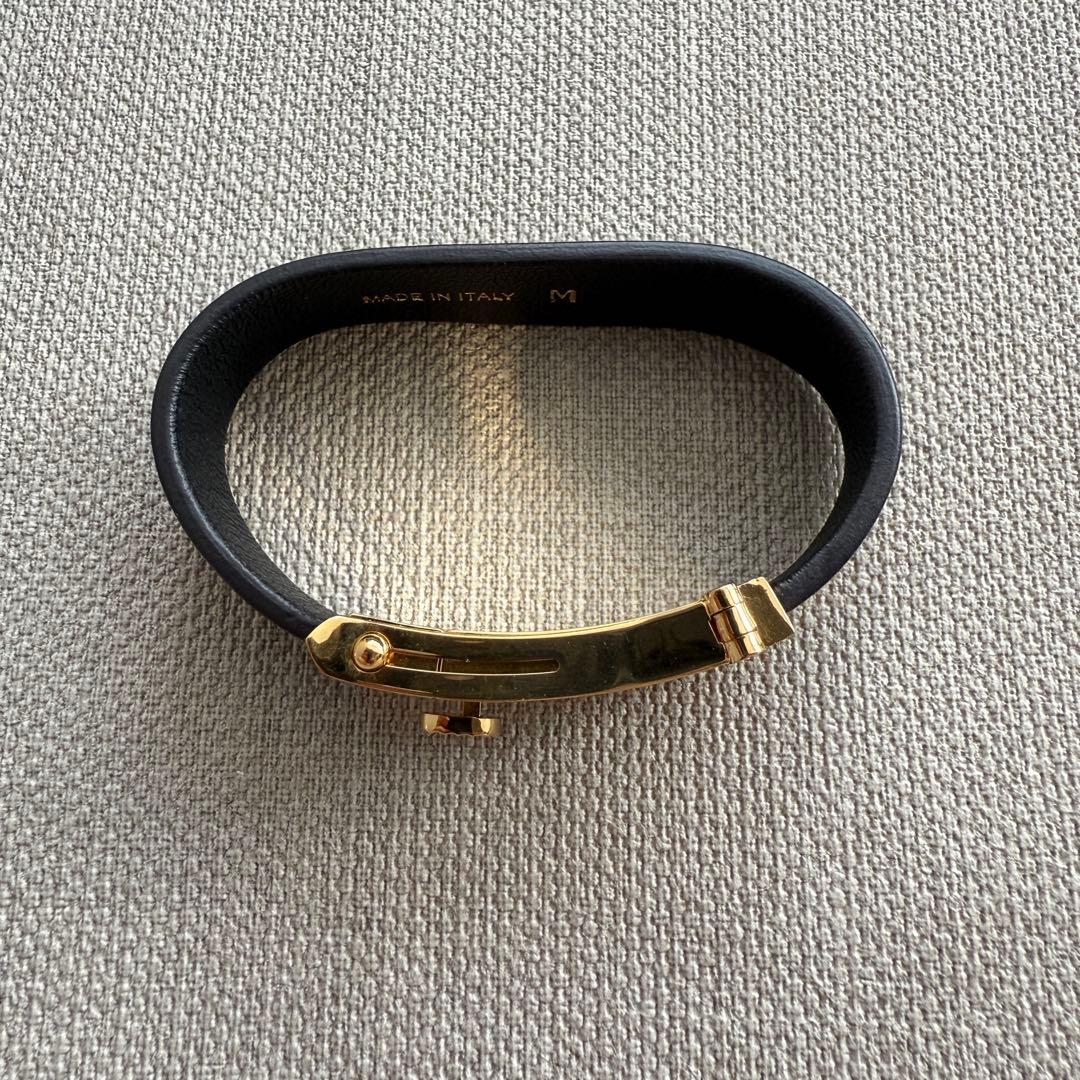 CÉLINE セリーヌバングル サイズM 本革レザー ブラウン