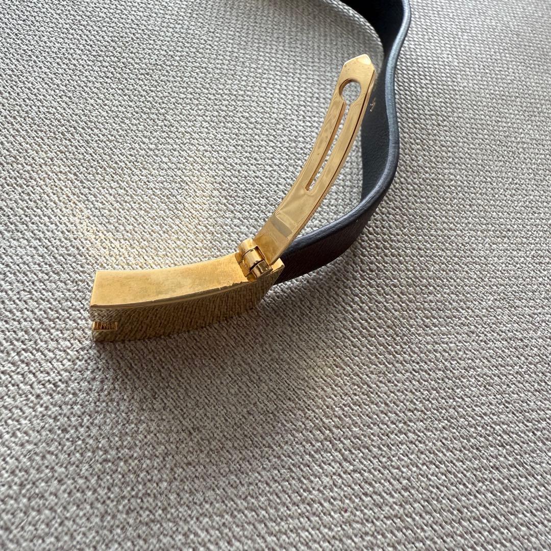 CÉLINE セリーヌバングル サイズM 本革レザー ブラウン