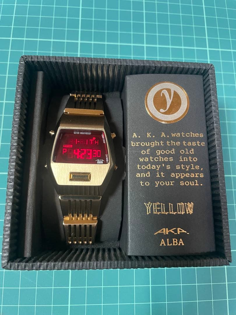 SEIKO ALBA AKA YELLOW 限定モデル ゴールド 電池交換済