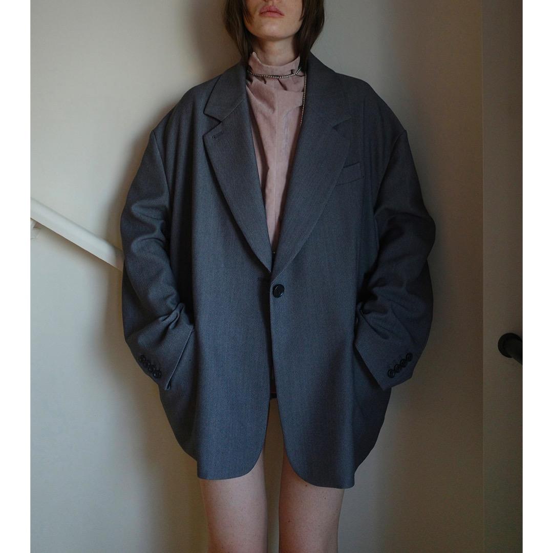 CLANE 25AW 2WAY TAILORED OVER JACKET グレー