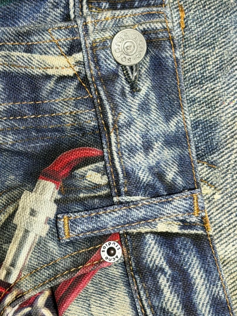 Acne Studios 1981M トロンプルイユ キーチェーンデニム