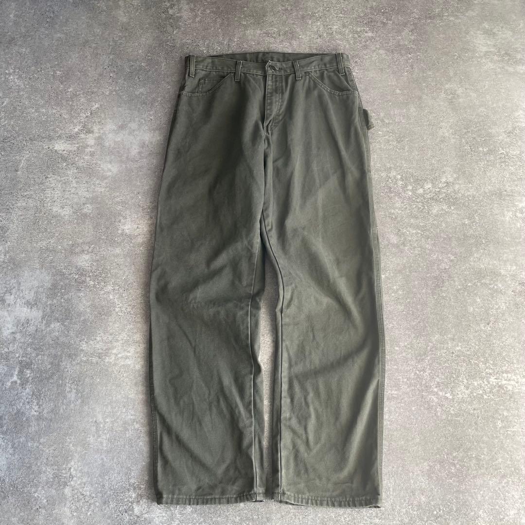 Dickies W34 ダック ワークパンツ ペインターパンツ フェード