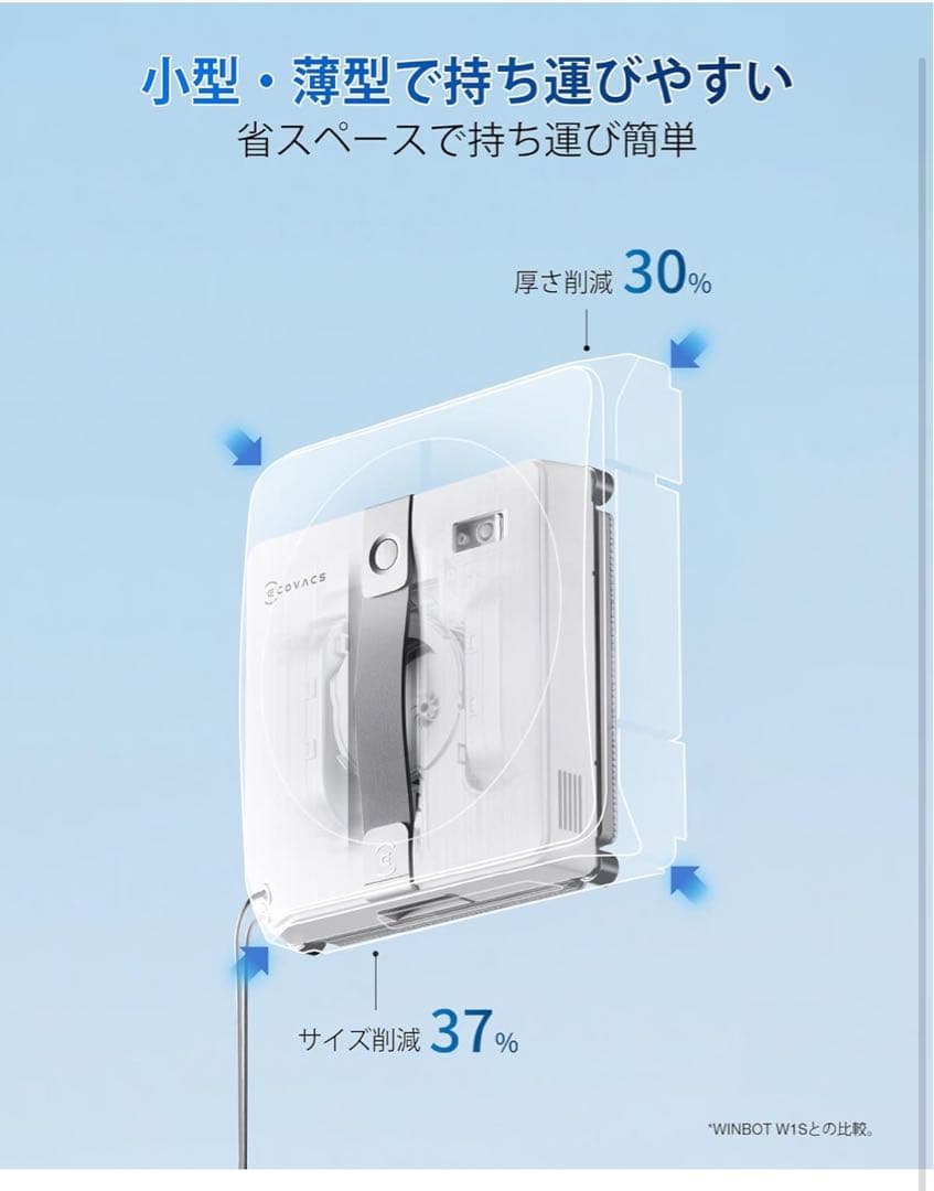 WINBOT MINI 窓掃除 窓拭きロボット 自動清掃 窓用 省スペース設計