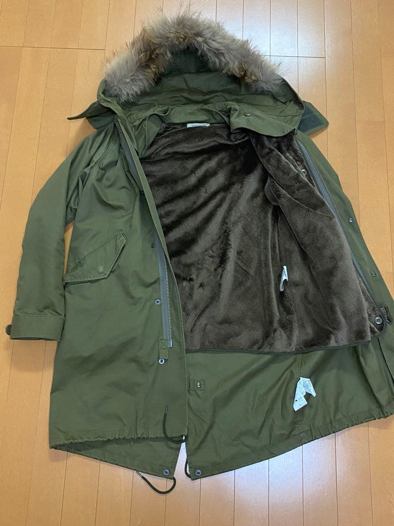 【美品】JOURNAL STANDARD モッズコート Ｌカーキ ボアライナー付