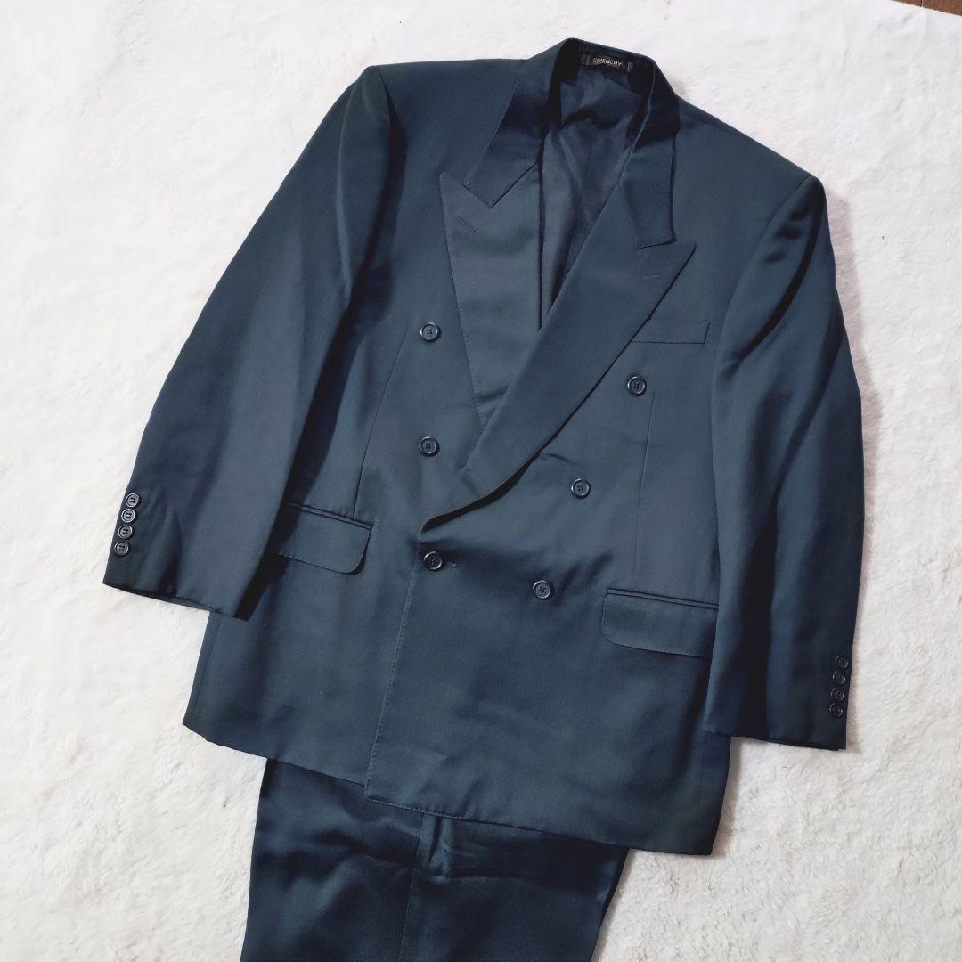 90s y2k GIVENCHY スーツ ダブル セットアップ ダークグリーン