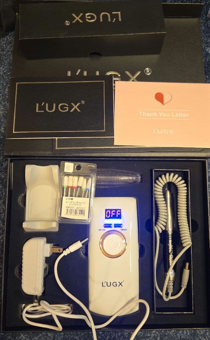LUGX 電動ネイルマシン 30000RPM プロネイル ドリル 研磨 爪磨き
