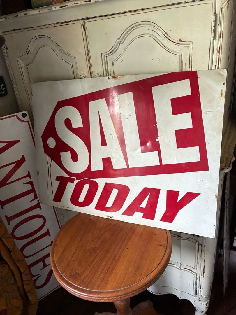 アンティーク　メタル　サイン　プレート　看板　SALE TODAY 両面アメリカ
