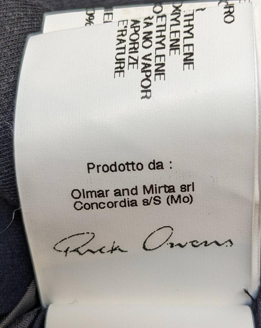 RICK OWENS ドレープ衿ジャケット40 ITALY リックオウエンス