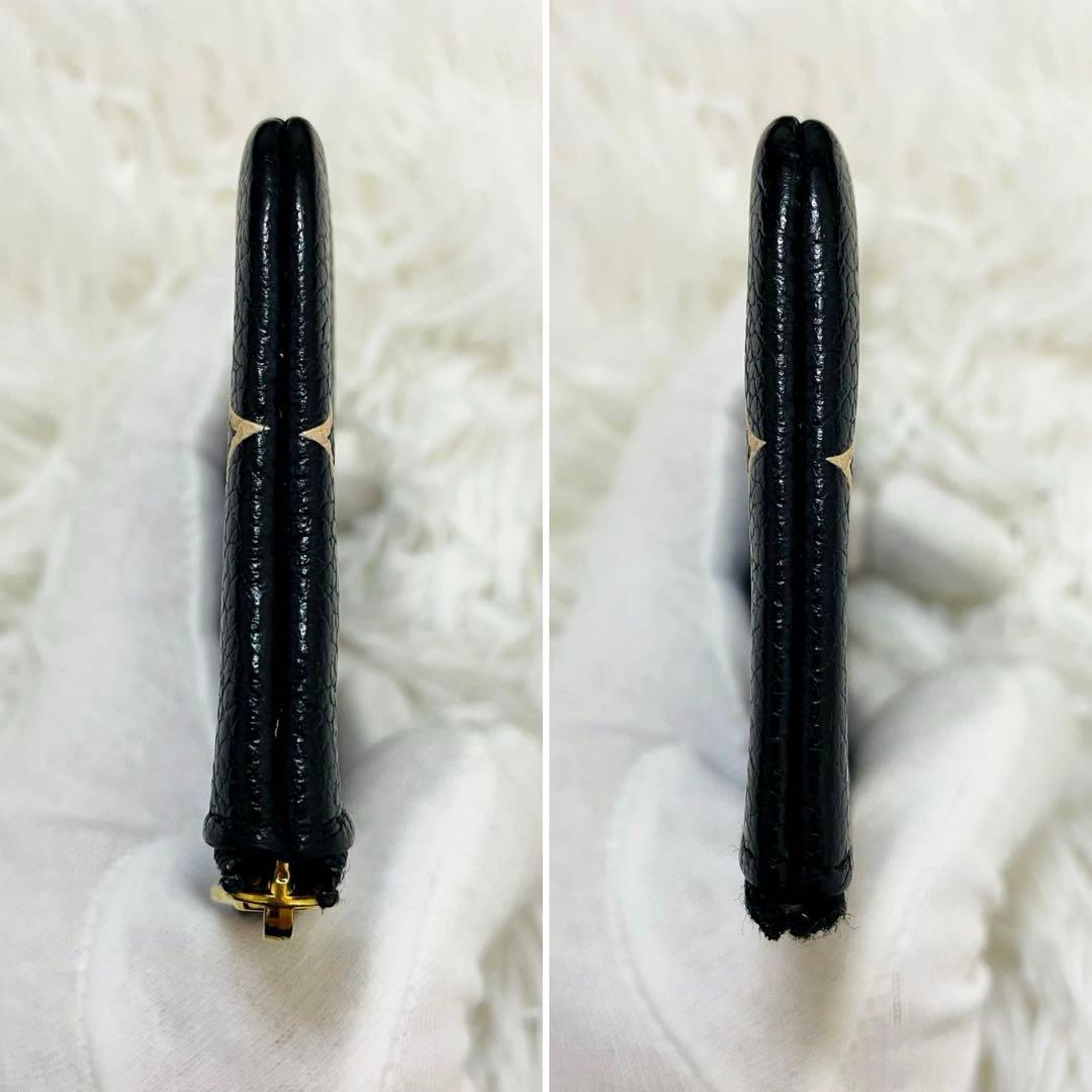 極美✨ルイヴィトン ケース ポシェットクレ アンプラント レザー ブラック