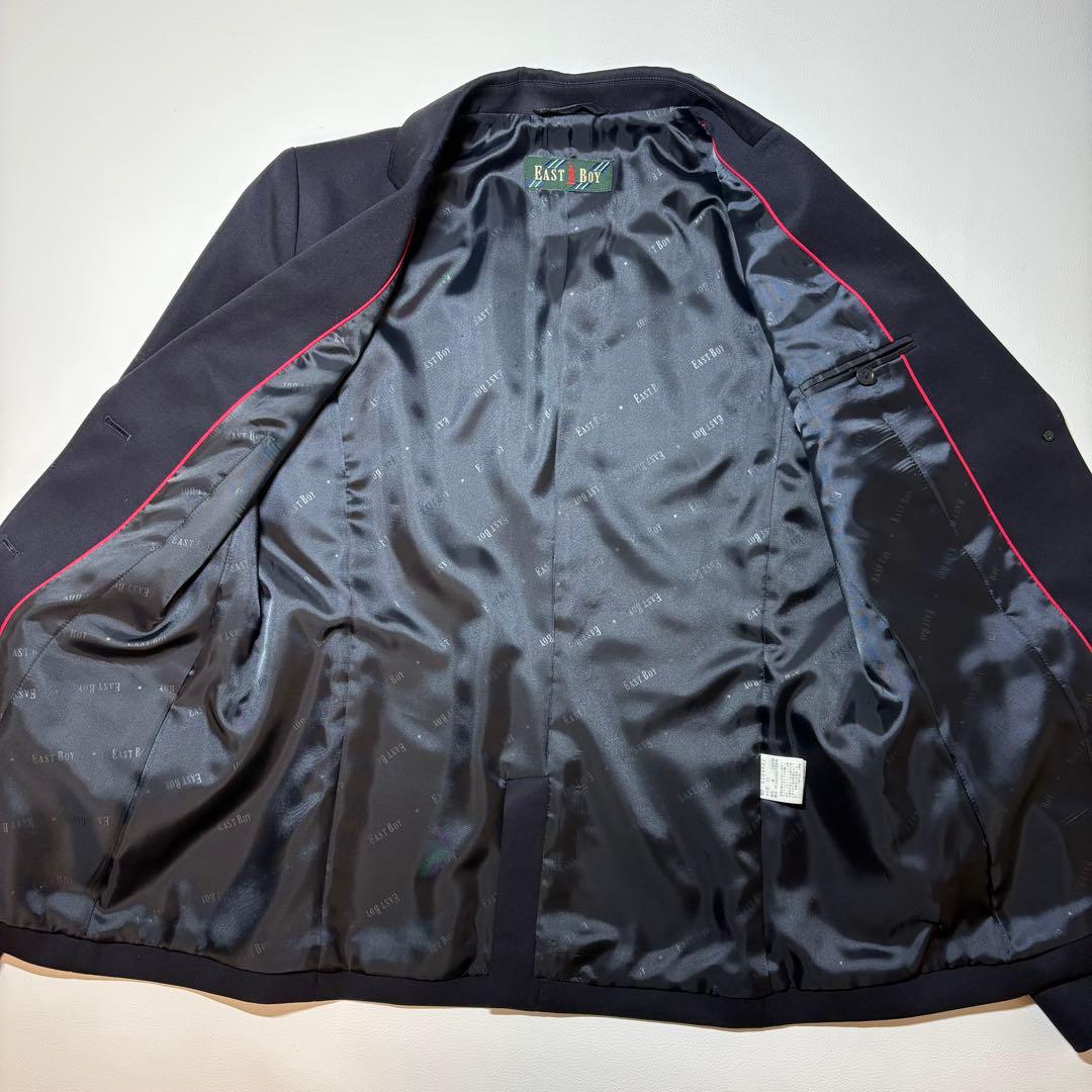 美品✨イーストボーイ 11号 紺ブレ エンブレム 金ボタン ネイビー 裏地ロゴ