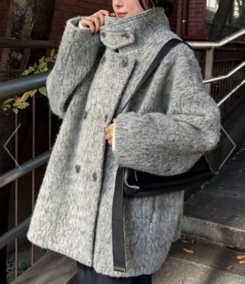 COLLAGE GALLARDAGALANTE　 シャギーコート、グレー