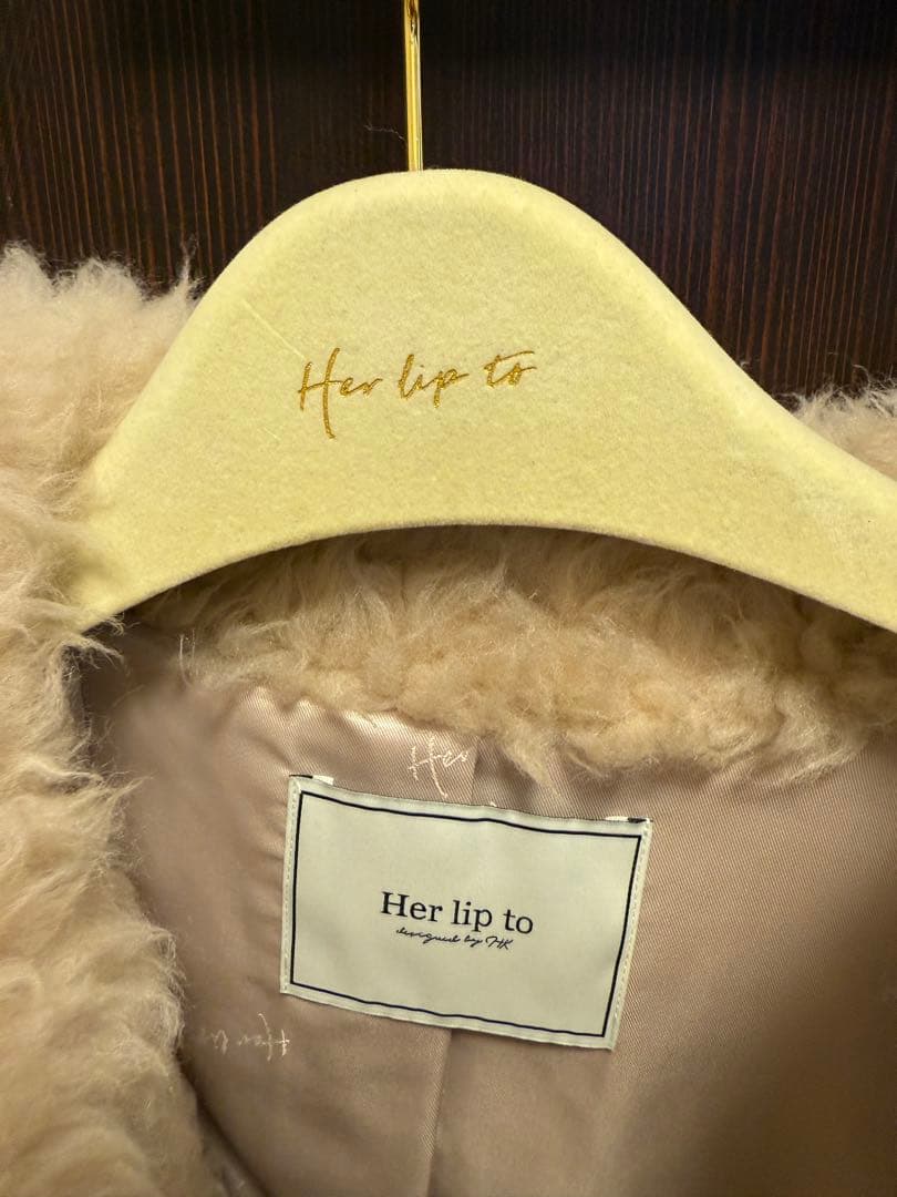 【Her lip to】最安値！！全く着てません・Mサイズ・ファーコート