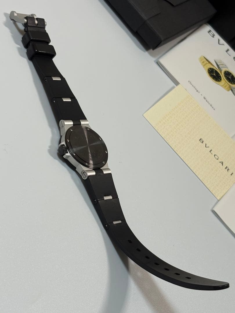 【美品】ブルガリ アルミニウムAL29A アルミラバー レディース腕時計