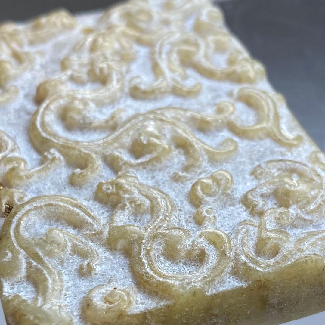 古砡　龍彫　装身具　縦6.5㎝/96g 東Y7-0404☆2Fタサチ