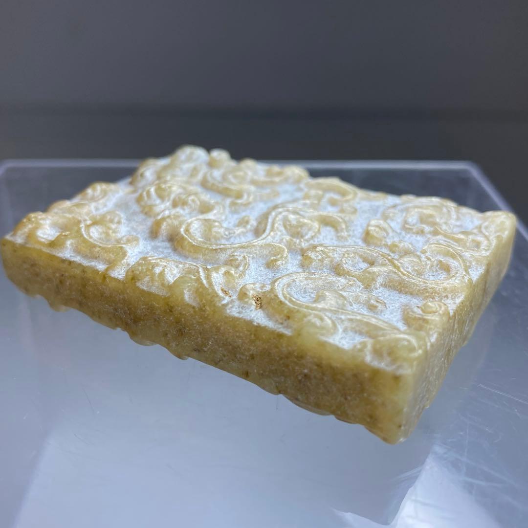 古砡　龍彫　装身具　縦6.5㎝/96g 東Y7-0404☆2Fタサチ