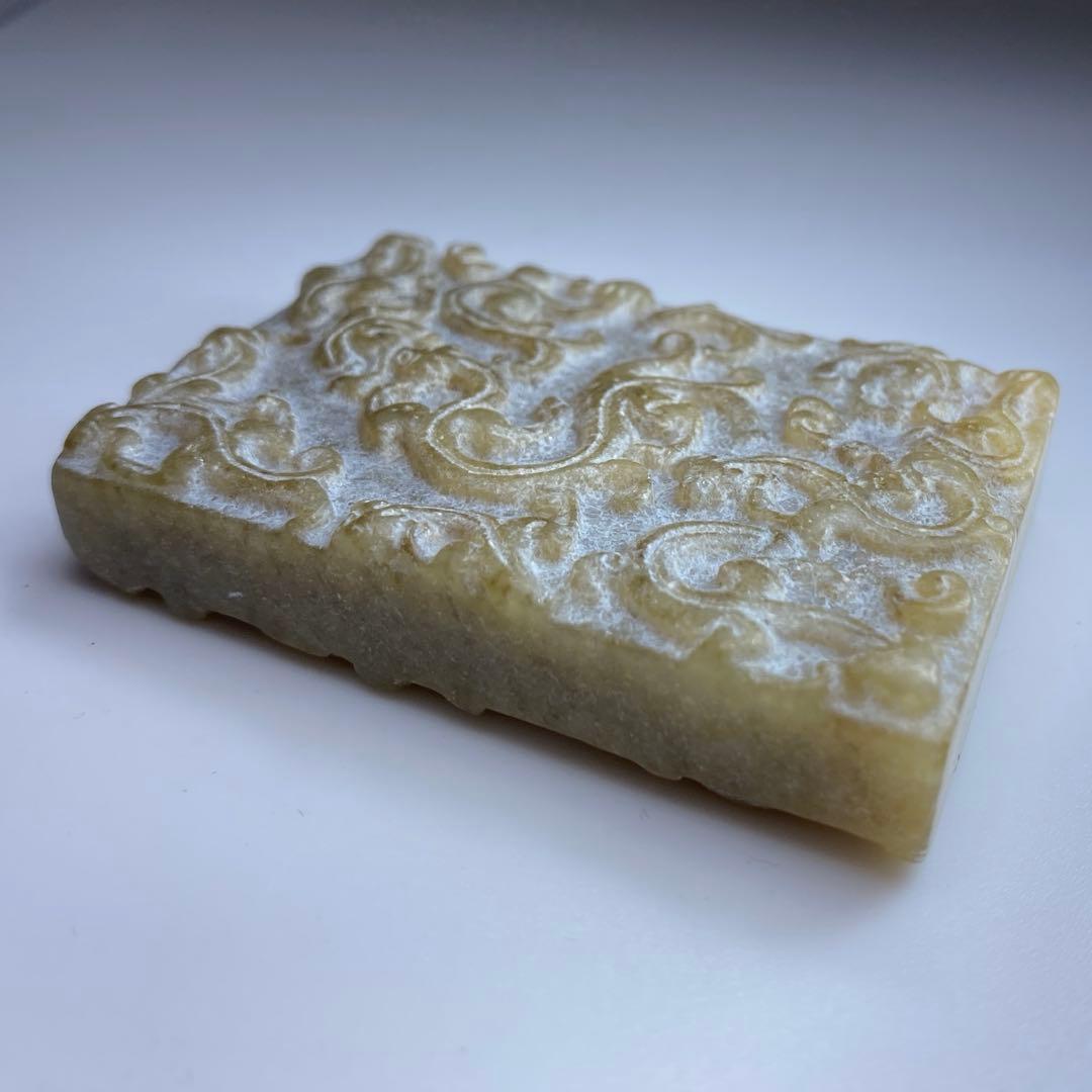 古砡　龍彫　装身具　縦6.5㎝/96g 東Y7-0404☆2Fタサチ