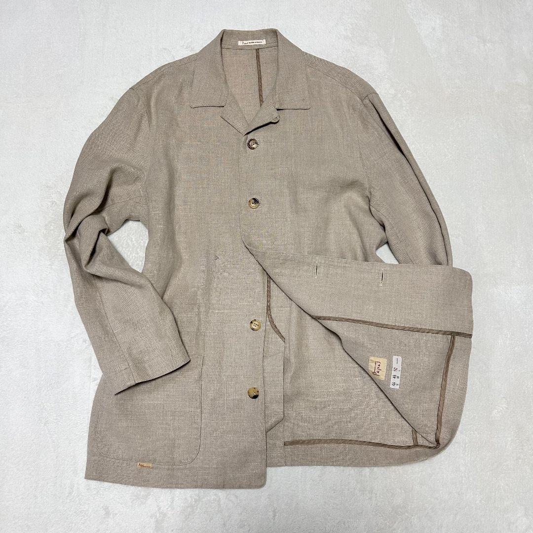PAPAS パパス リネン 100% サマー テーラード ジャケット 50 L