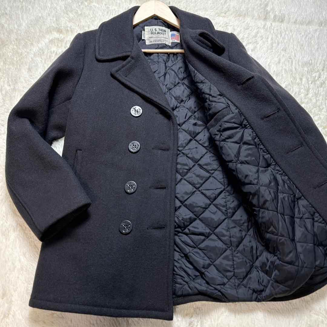 美品✨ショット 740N ピーコート キルティング ダブルボタン アメリカ製 S