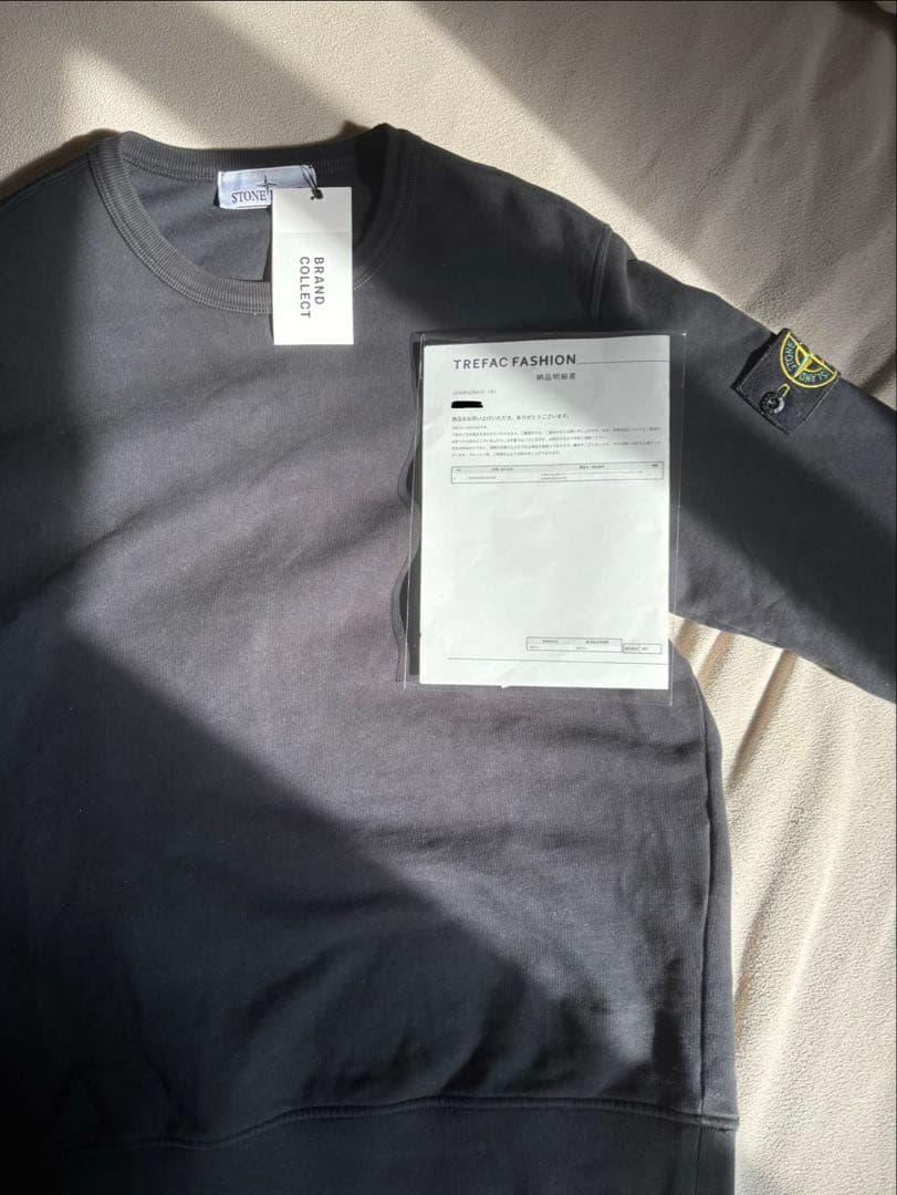 STONE  ロゴパッチ　ブラック スウェット
