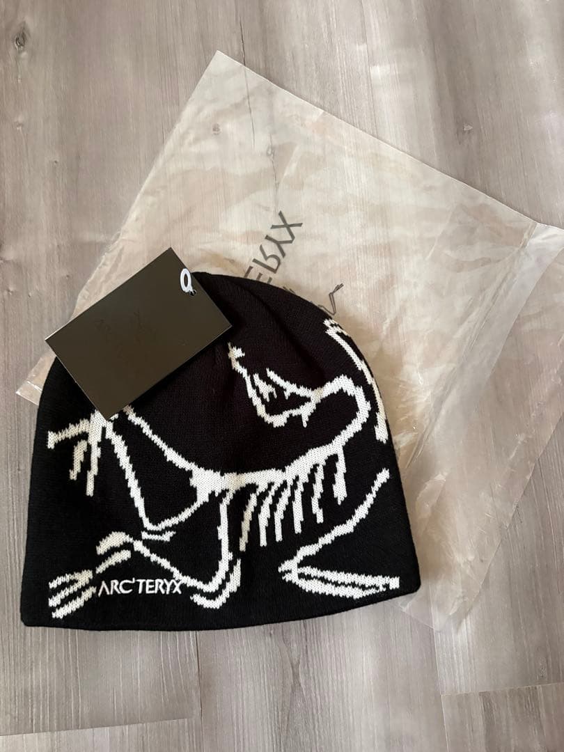ARC'TERYX ブラック ニット帽 スケルトンデザイン 値下げ交渉⭕️