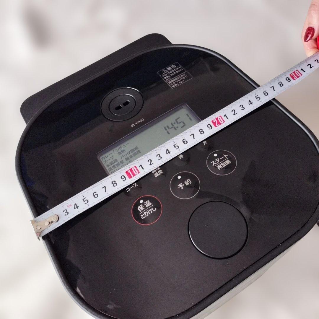 美品　象印　ＳＴＡＮ自動調理なべ　２．３ｌ　ブラック　ＥＬ－ＫＡ２３型　22年製